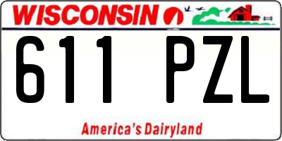 WI license plate 611PZL