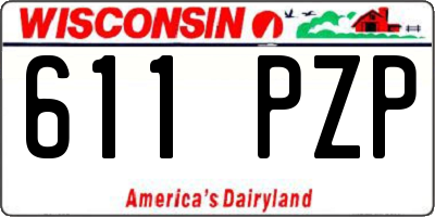 WI license plate 611PZP