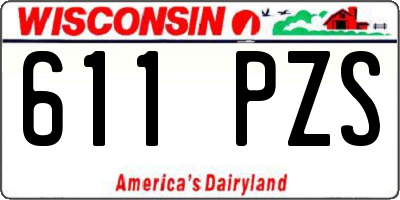 WI license plate 611PZS