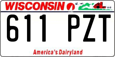 WI license plate 611PZT