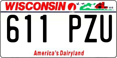WI license plate 611PZU