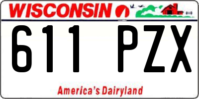 WI license plate 611PZX