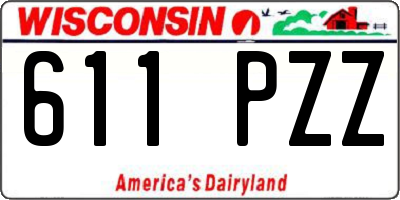WI license plate 611PZZ