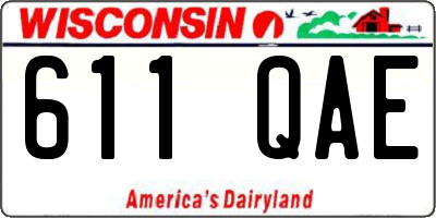 WI license plate 611QAE