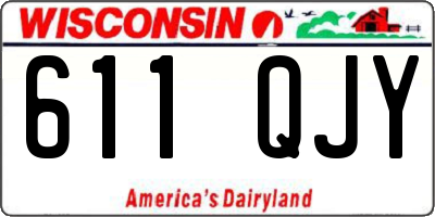 WI license plate 611QJY