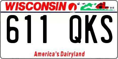 WI license plate 611QKS