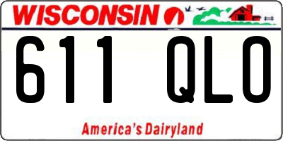 WI license plate 611QLO