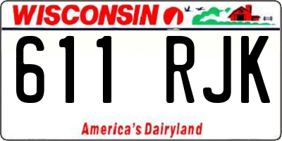 WI license plate 611RJK