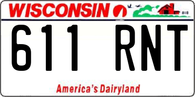 WI license plate 611RNT