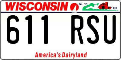 WI license plate 611RSU