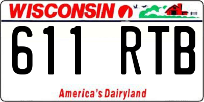 WI license plate 611RTB