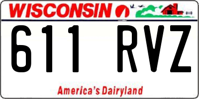 WI license plate 611RVZ