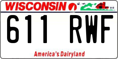WI license plate 611RWF