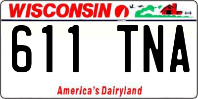 WI license plate 611TNA