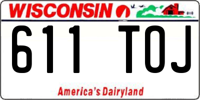WI license plate 611TOJ