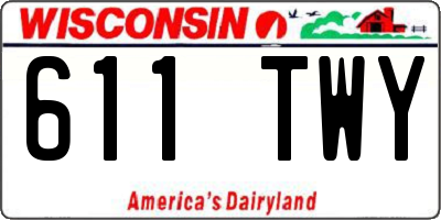 WI license plate 611TWY