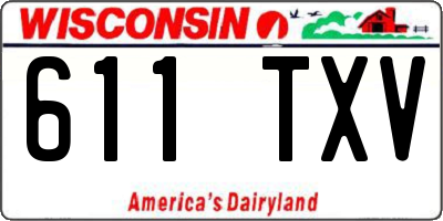 WI license plate 611TXV