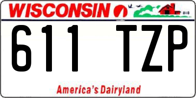WI license plate 611TZP