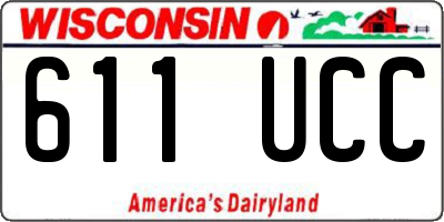 WI license plate 611UCC