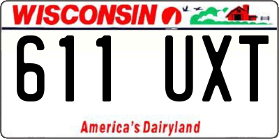 WI license plate 611UXT