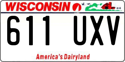 WI license plate 611UXV