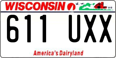 WI license plate 611UXX