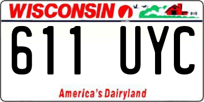 WI license plate 611UYC