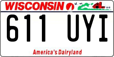 WI license plate 611UYI