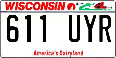 WI license plate 611UYR