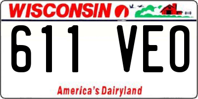 WI license plate 611VEO
