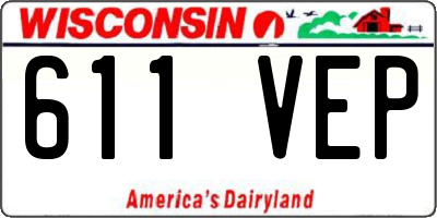 WI license plate 611VEP