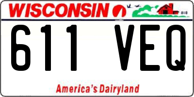 WI license plate 611VEQ