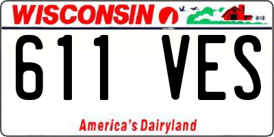 WI license plate 611VES