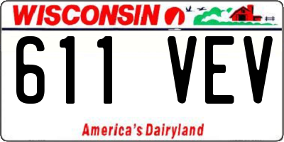 WI license plate 611VEV