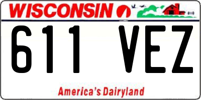 WI license plate 611VEZ