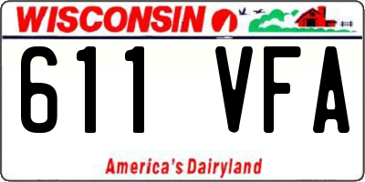 WI license plate 611VFA