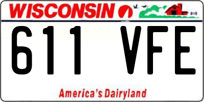 WI license plate 611VFE