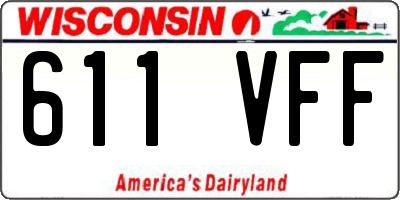 WI license plate 611VFF