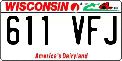 WI license plate 611VFJ