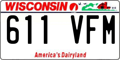 WI license plate 611VFM