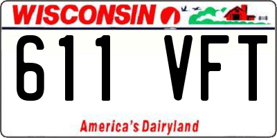 WI license plate 611VFT