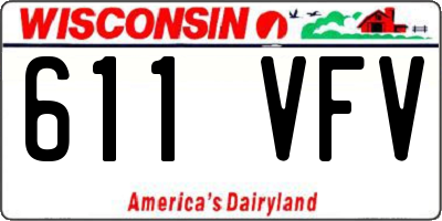 WI license plate 611VFV