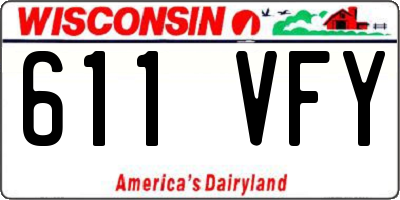 WI license plate 611VFY