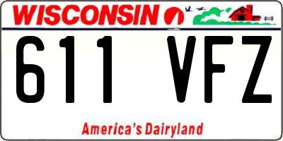 WI license plate 611VFZ