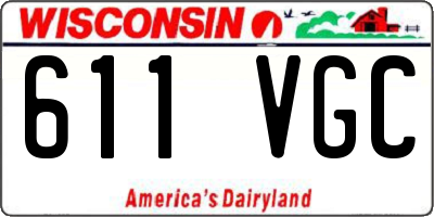 WI license plate 611VGC