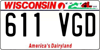 WI license plate 611VGD