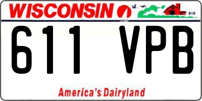 WI license plate 611VPB