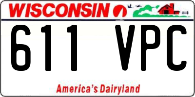 WI license plate 611VPC