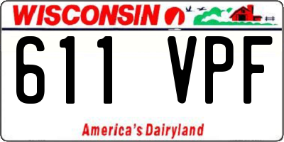 WI license plate 611VPF