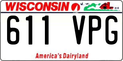 WI license plate 611VPG